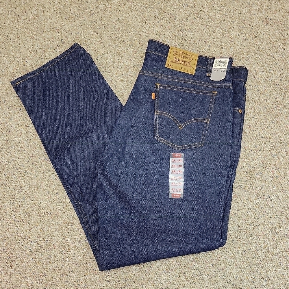 Levi's Men's Orange Tab Deadstock 1994 Blue Jeans 505 42 X 32 Cotton USA NWOT